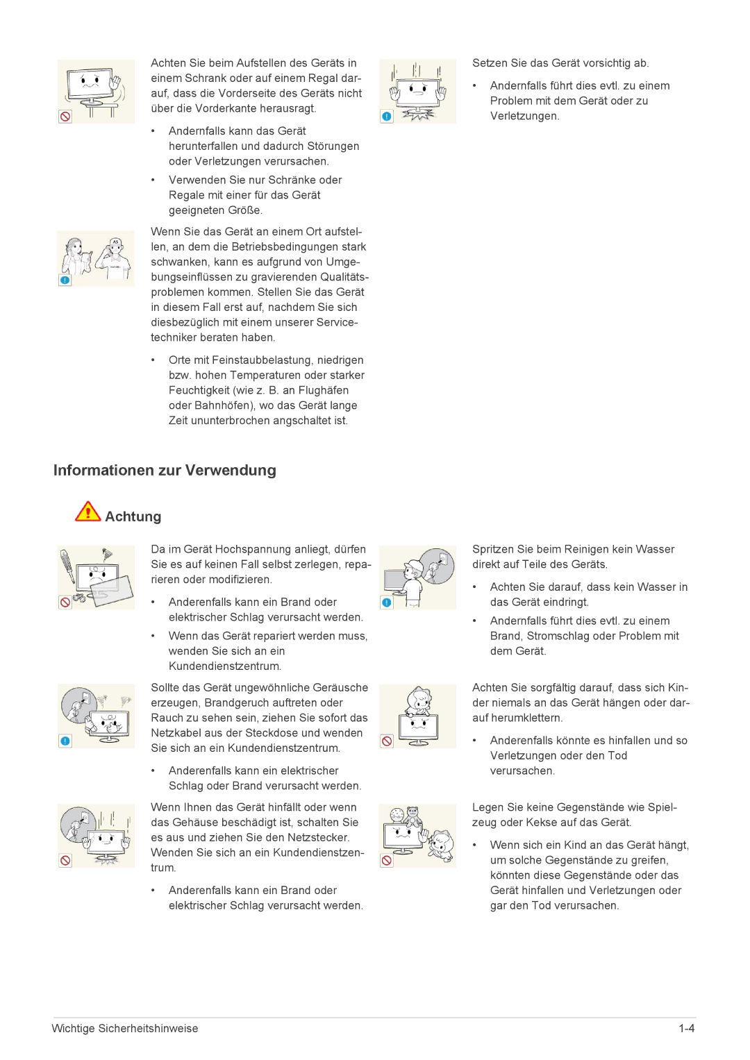 Samsung LS22A460BSU/EN manual Informationen zur Verwendung 