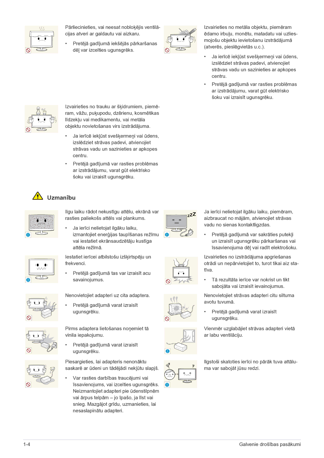 Samsung LS22B150NS/EN, LS19B150NS/EN manual Var rasties darbības traucējumi vai 