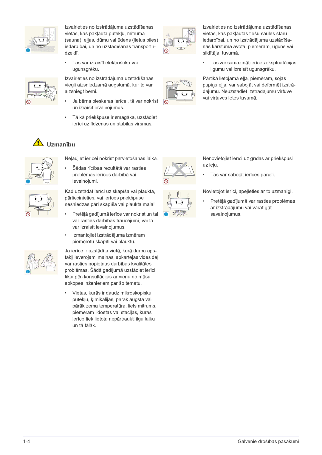 Samsung LS22B150NS/EN, LS19B150NS/EN manual Uzmanîbu 