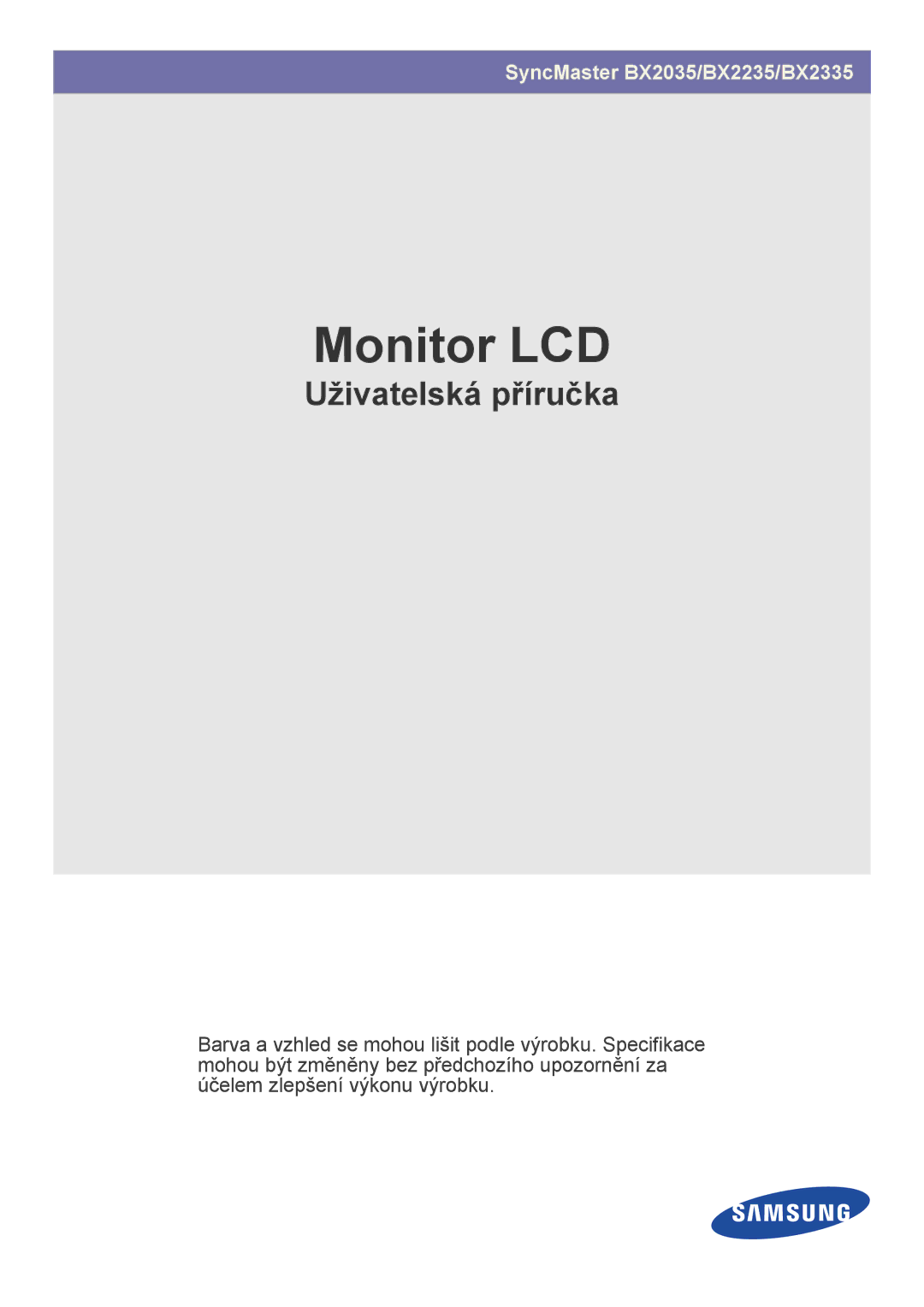 Samsung LS20B3UVMN/EN, LS22B3UVMN/EN, LS23B3UVMN/EN, LS20B3UVMV/ZA, LS23B3UVMV/ZA manual Monitor LCD 