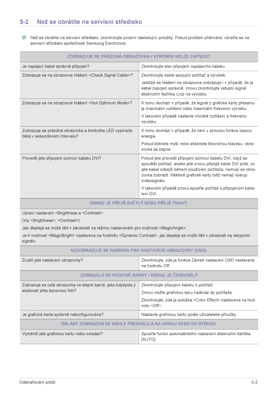 Samsung LS22B3UVMN/EN, LS20B3UVMN/EN, LS23B3UVMN/EN, LS20B3UVMV/ZA, LS23B3UVMV/ZA manual Než se obrátíte na servisní středisko 