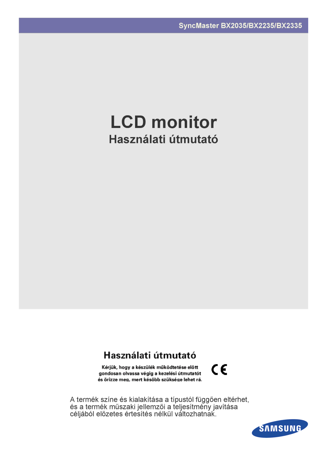 Samsung LS20B3UVMN/EN, LS22B3UVMN/EN, LS22B3UVME/EN, LS23B3UVMN/EN manual Moniteur LCD 