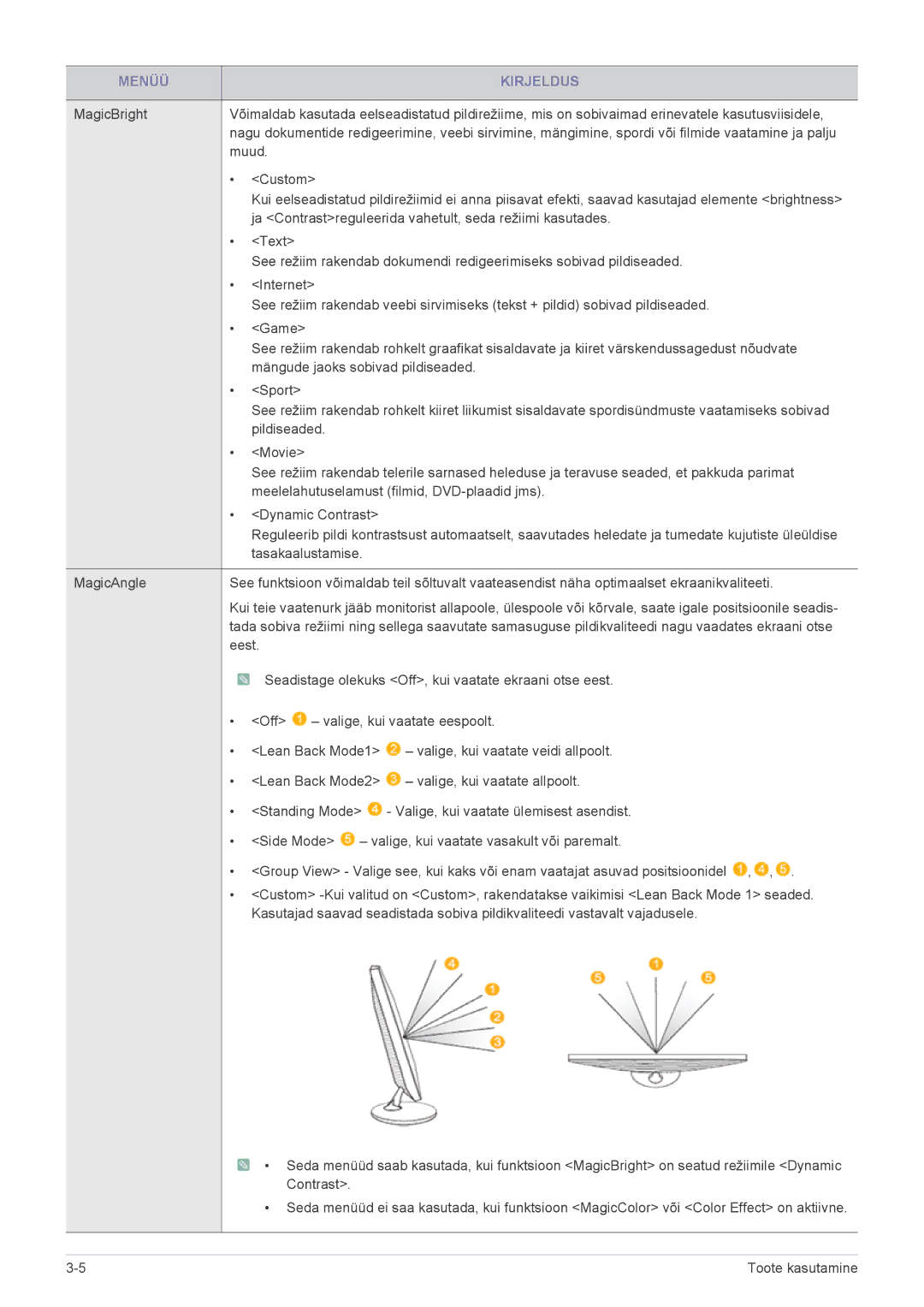 Samsung LS22B3UVMN/EN, LS23B3UVMN/EN manual Ja Contrastreguleerida vahetult, seda režiimi kasutades 