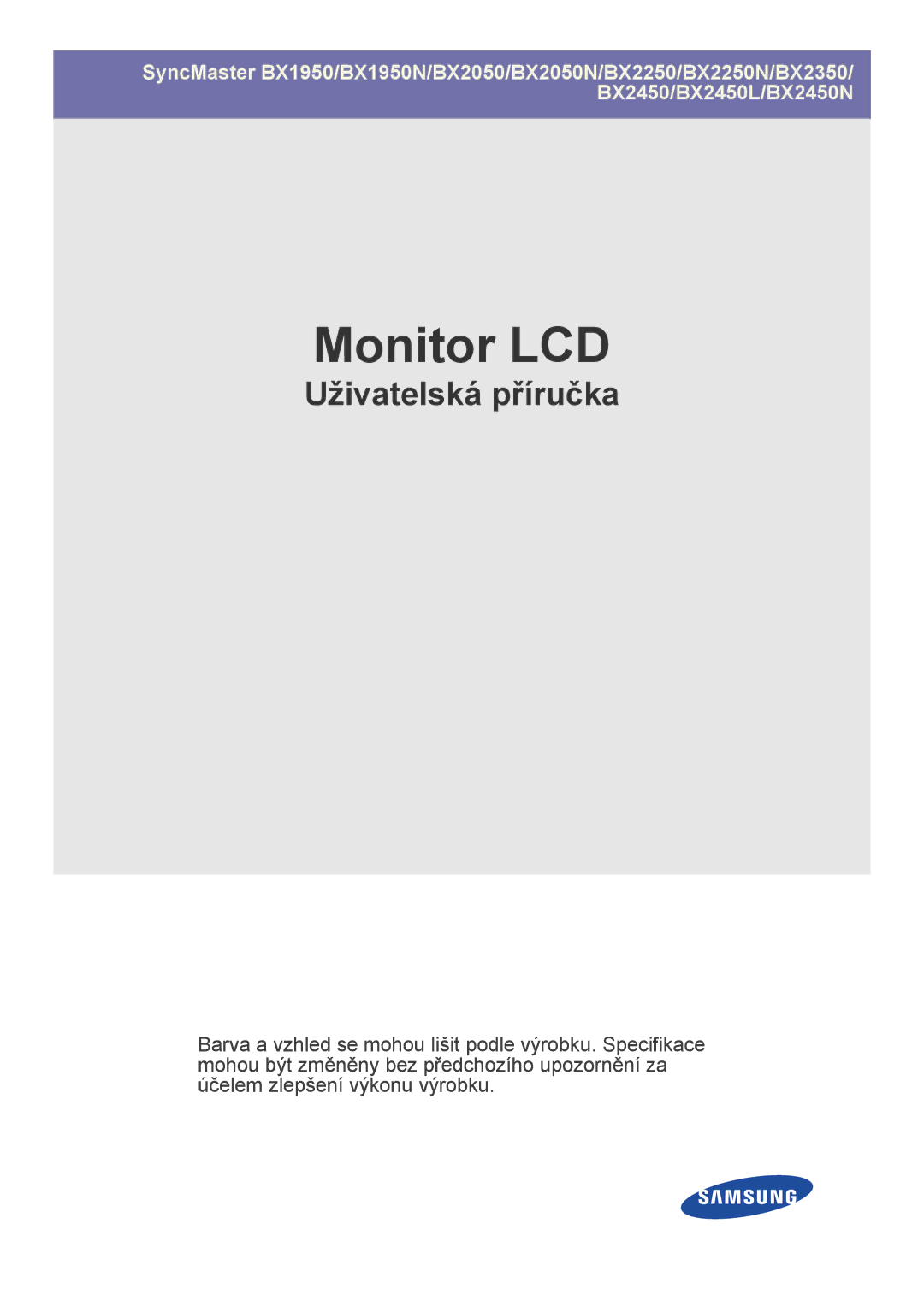 Samsung LS24B5LVFH/EN, LS22B5HVFE/EN, LS24B5HVFH/EN, LS23B5HVFH/EN, LS22B5HVFH/EN, LS23B5HVFH/XA manual Monitor LCD 