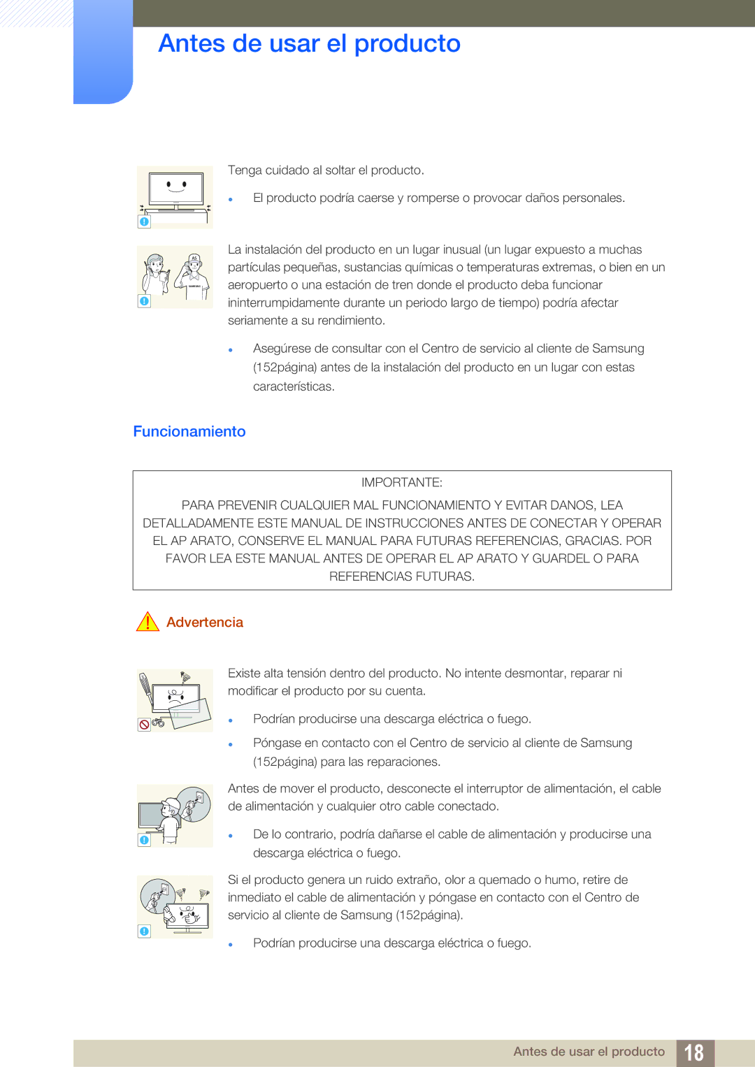 Samsung LS22C150NS/EN, LS19C150FS/EN, LS22B150NS/EN manual Funcionamiento 