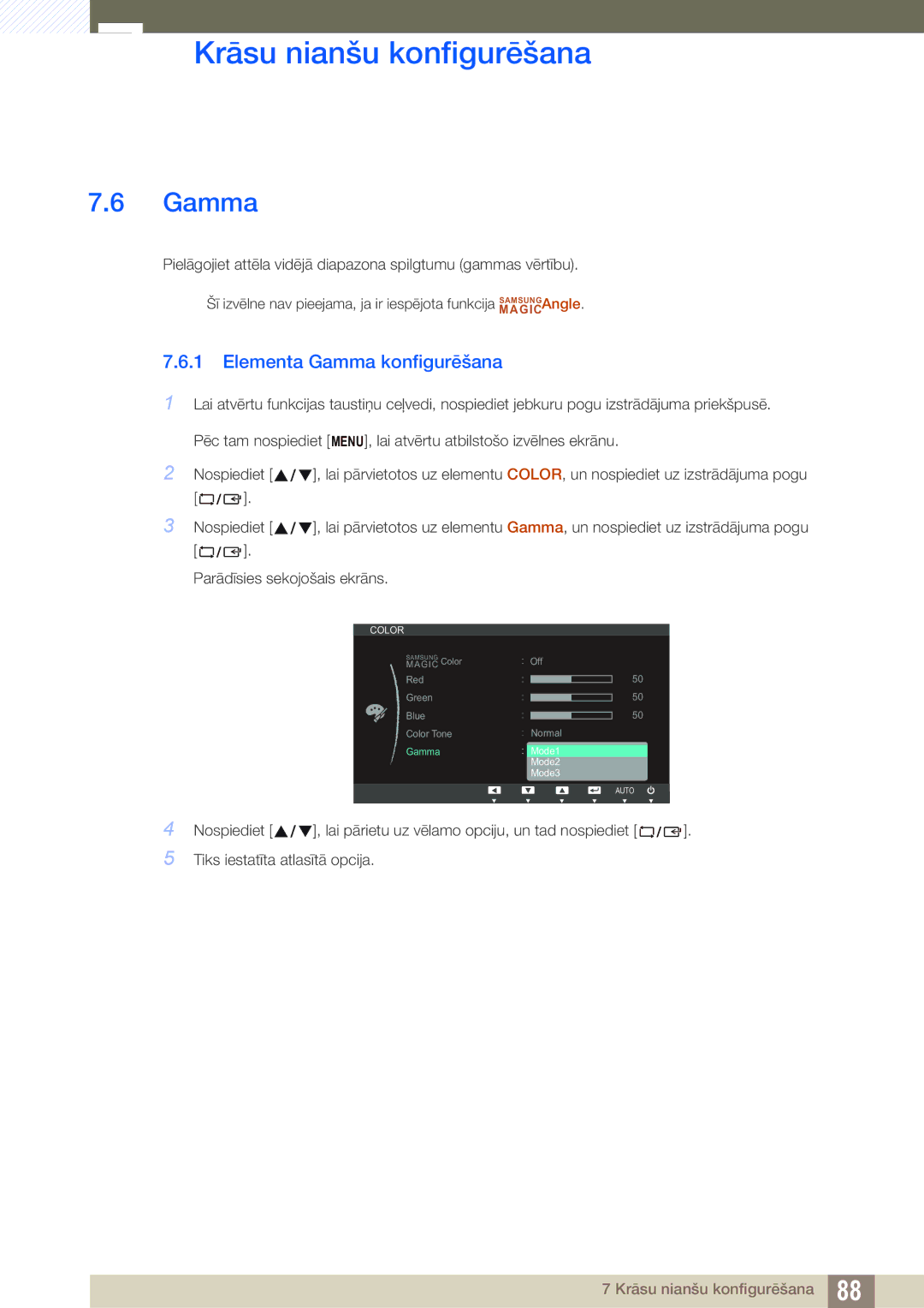 Samsung LS19C150FS/EN, LS22C150NS/EN, LS22B150NS/EN manual Gamma 