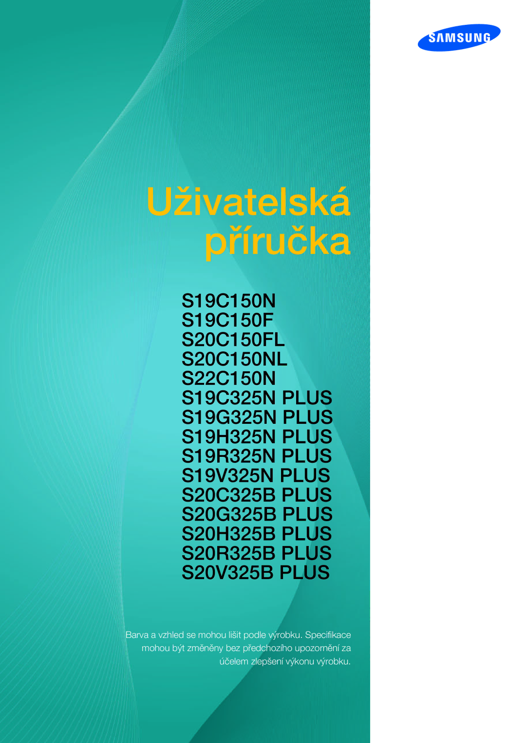 Samsung LS22B150NS/EN, LS22C150NS/EN manual Uživatelská Příručka 