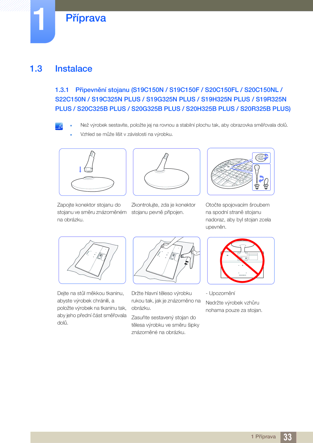 Samsung LS22B150NS/EN, LS22C150NS/EN manual Instalace 