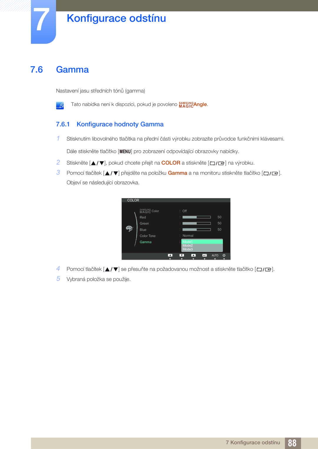 Samsung LS22C150NS/EN, LS22B150NS/EN manual Gamma 