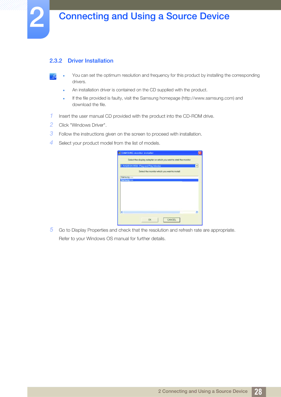 Samsung LS22C20KNY/CI, LS22C20KBSZ/EN, LS22C20KBSV/XJ, LS19C20KBRV/XJ, LS23C20KBSV/XJ, LS19C20KNS/EN manual Driver Installation 