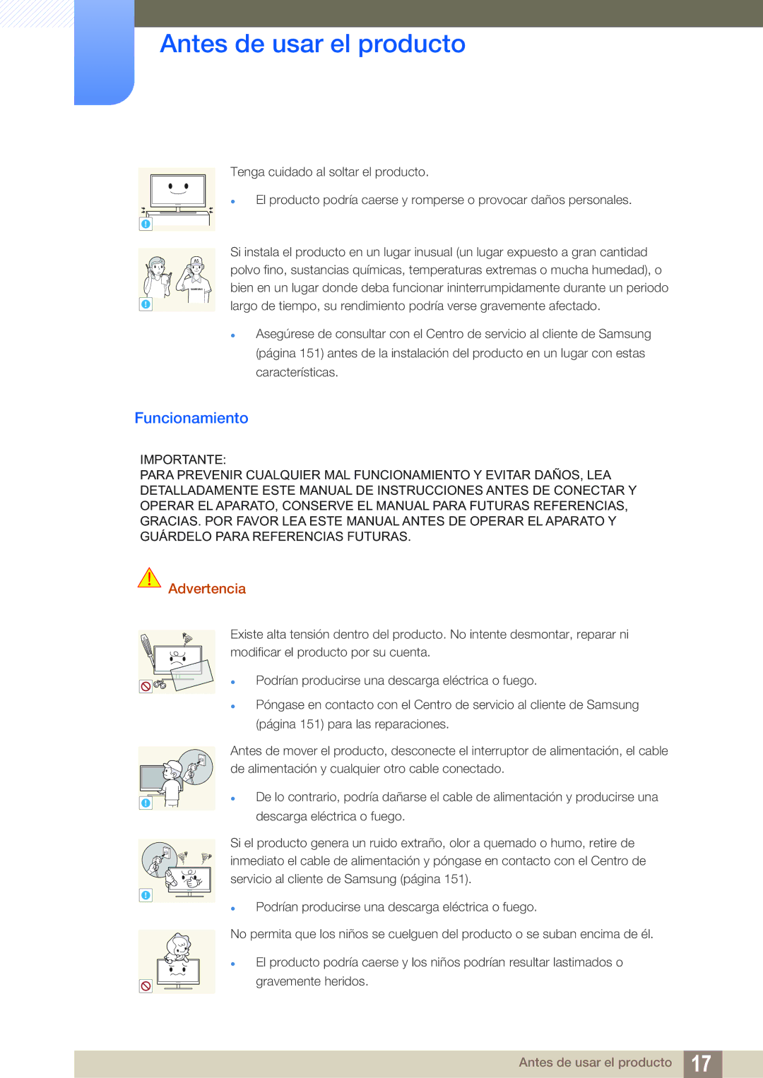 Samsung LS24C300HS/EN, LS22C300BS/EN, LS20C300BL/EN, LS22C300HS/EN, LS24B300HL/EN manual Funcionamiento 