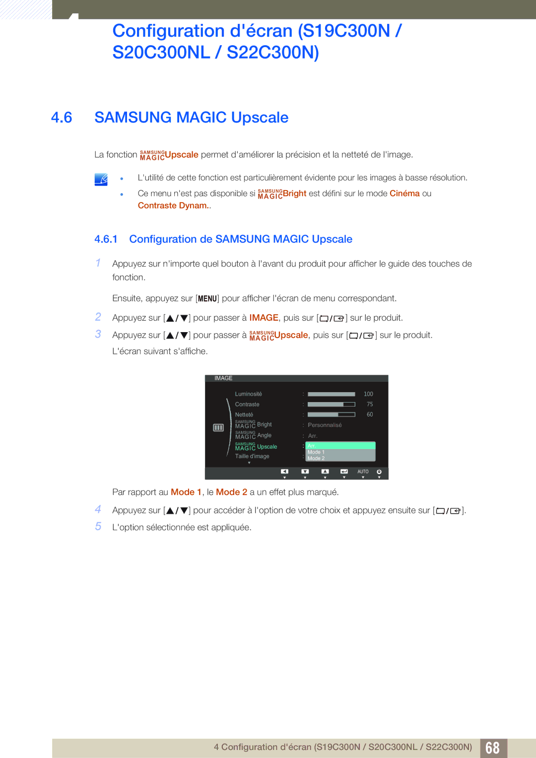 Samsung LS20C300BL/EN, LS22C300BS/EN, LS24B300HLZ/EN, LS24C300HS/EN, LS22C300HS/EN, LS24B300HL/EN manual Samsung Magic Upscale 