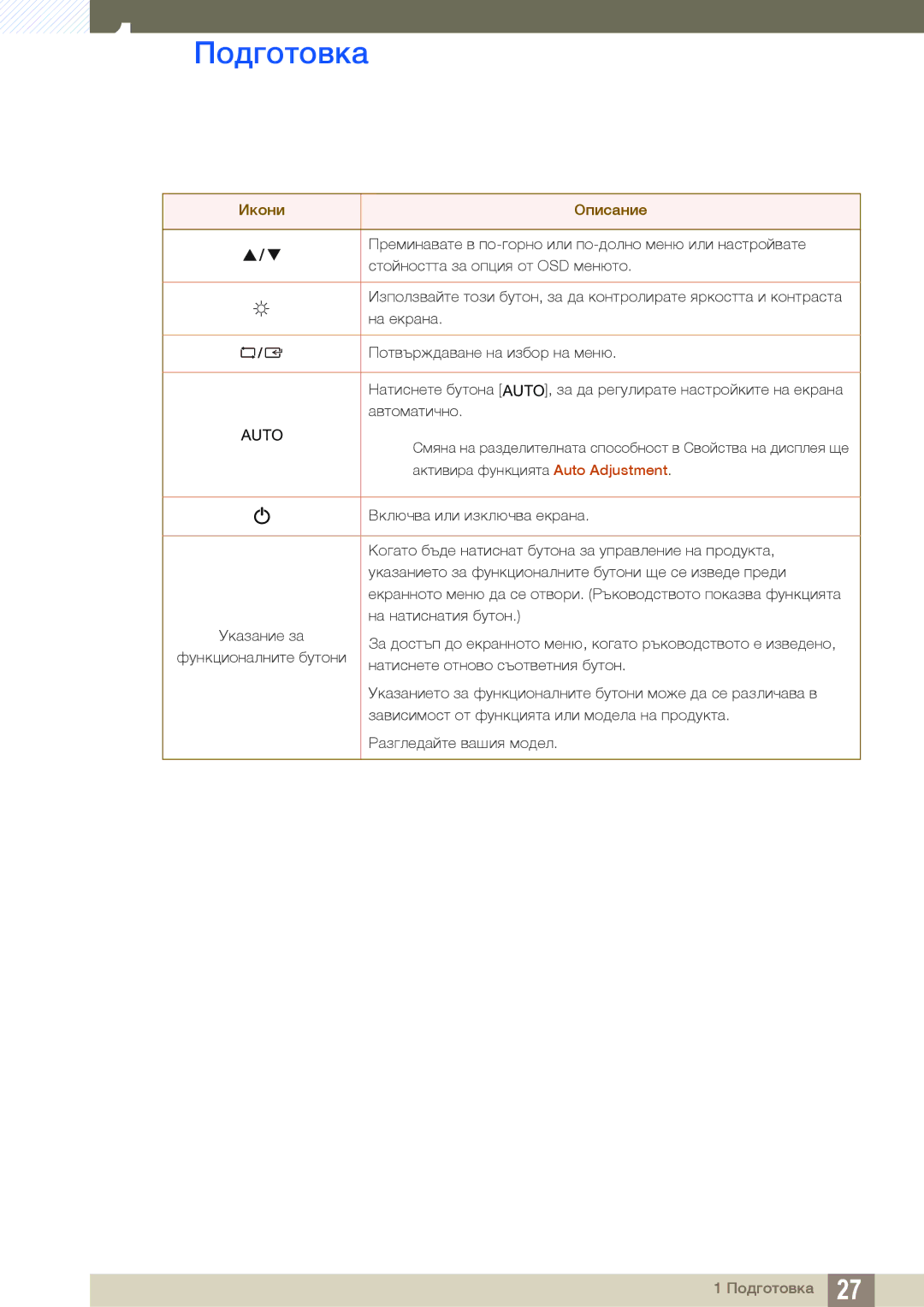 Samsung LS24B300HL/EN, LS22C300HS/EN manual Преминавате в по-горно или по-долно меню или настройвате 