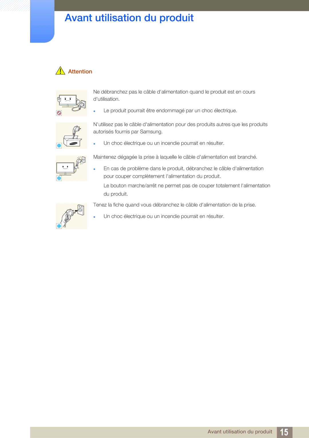 Samsung LS22C350HS/EN, LS24C350HS/EN, LS23C350HS/EN, LS27C350HS/EN, LS22D300NY/EN manual Avant utilisation du produit 