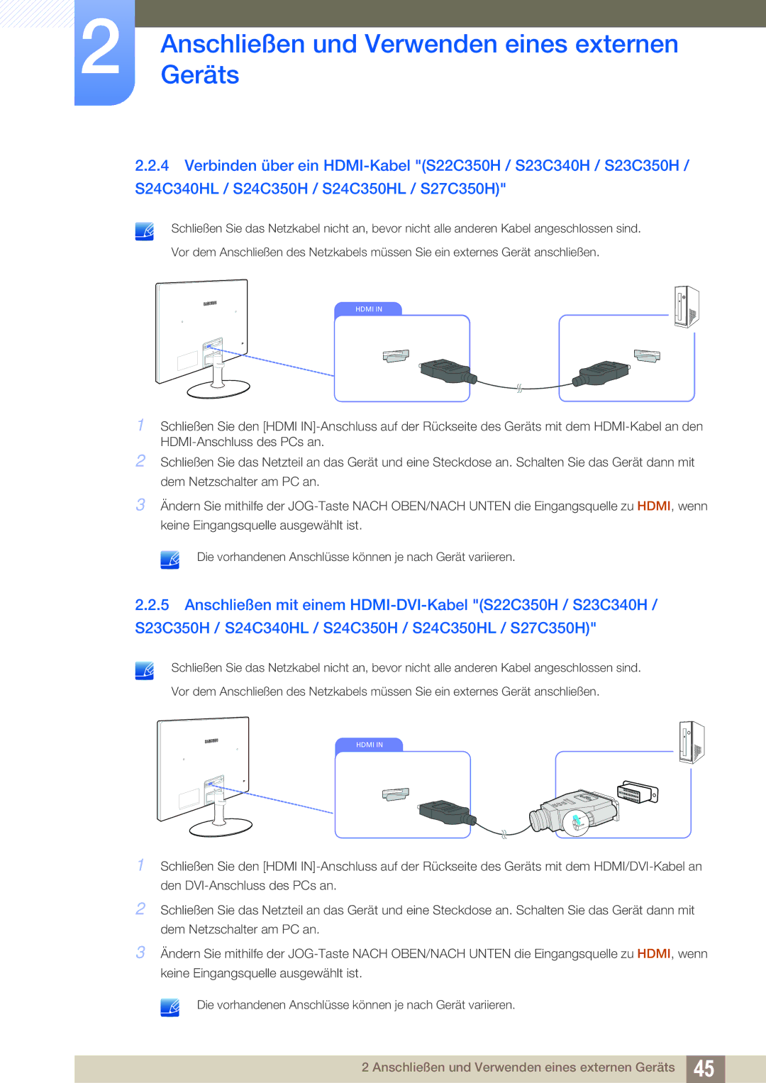 Samsung LS22C350HS/EN, LS24C350HS/EN, LS23C350HS/EN, LS27C350HS/EN, LS22D300NY/EN manual Hdmi 