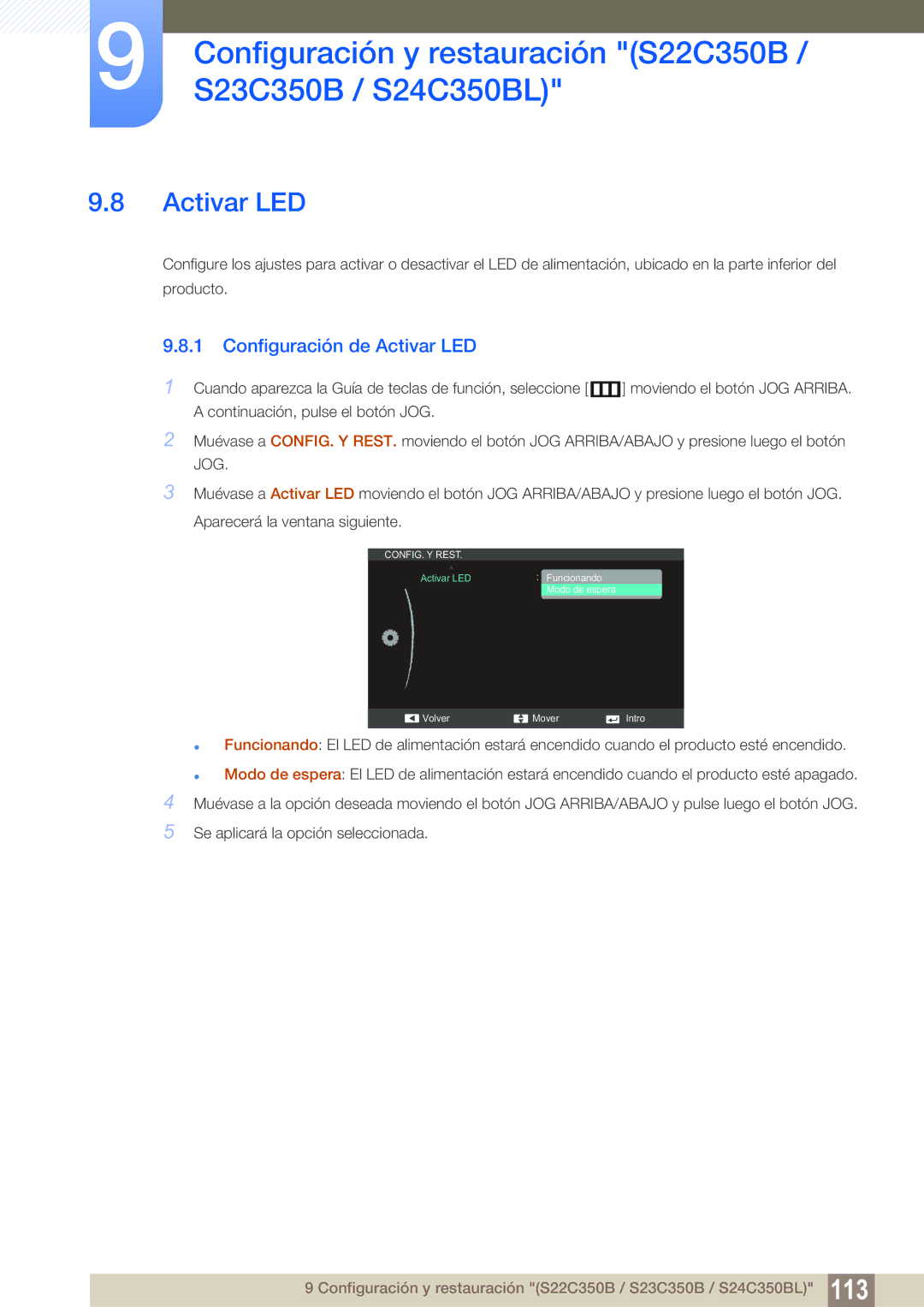 Samsung LS27C350HS/EN, LS22C350HS/EN, LS24C350HS/EN, LS23C350HS/EN, LS22D300NY/EN manual  Funcionando 