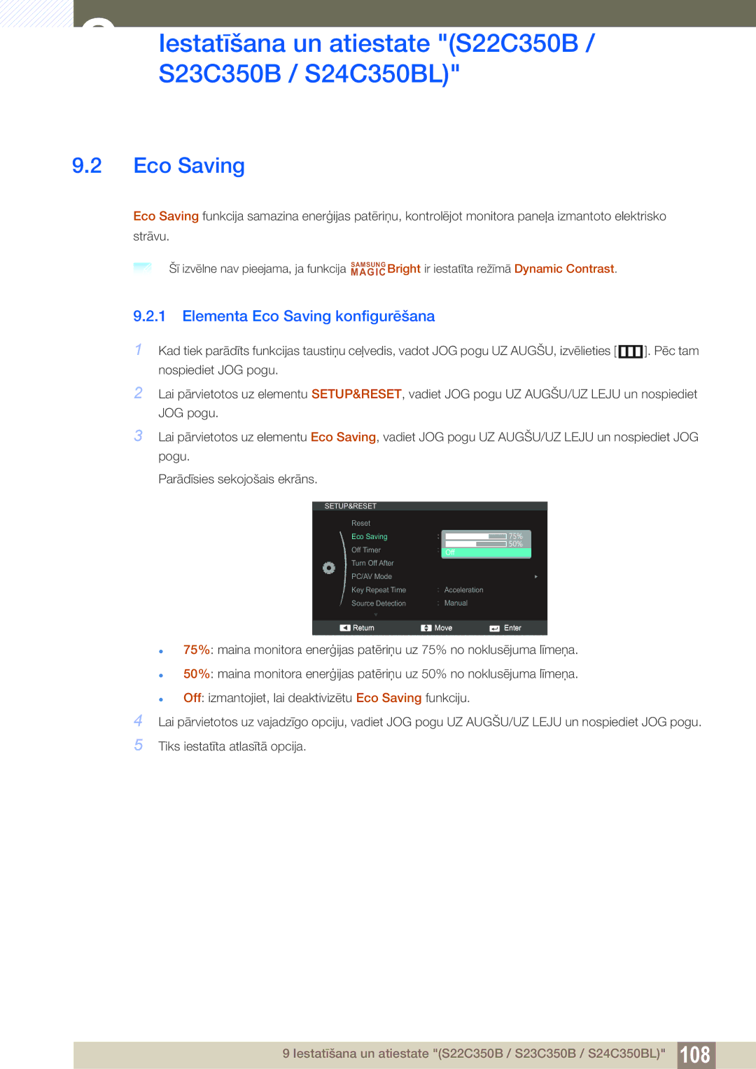 Samsung LS27C350HS/EN, LS22C350HS/EN, LS24C350HS/EN, LS23C350HS/EN, LS22D300NY/EN manual Return Move Enter 