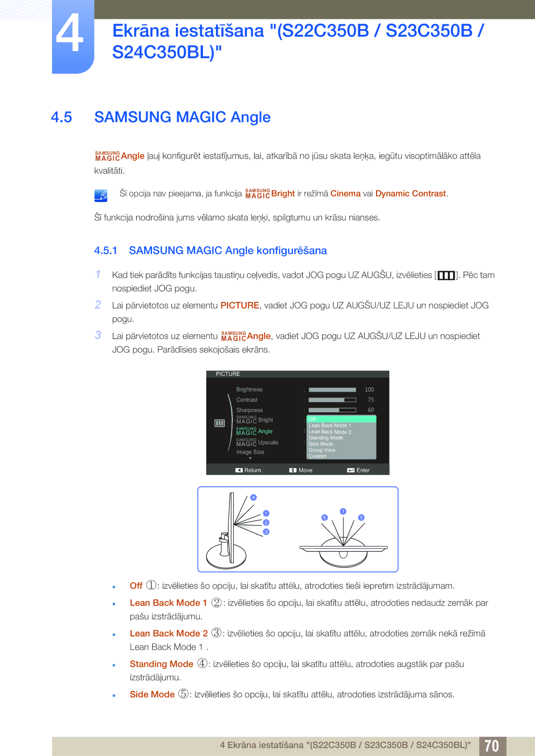 Samsung LS22C350HS/EN, LS24C350HS/EN, LS23C350HS/EN, LS27C350HS/EN, LS22D300NY/EN manual Samsung Magic Angle 