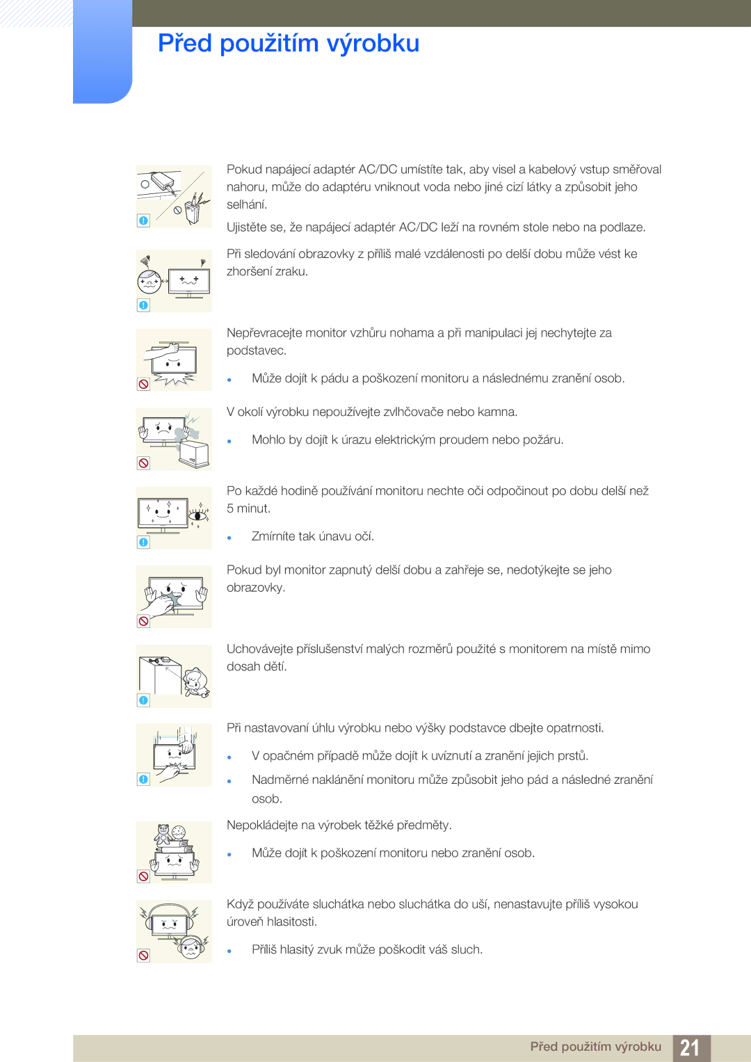 Samsung LS24C350HS/EN, LS22C350HS/EN, LS27C350HS/EN, LS22D300NY/EN manual Před použitím výrobku 