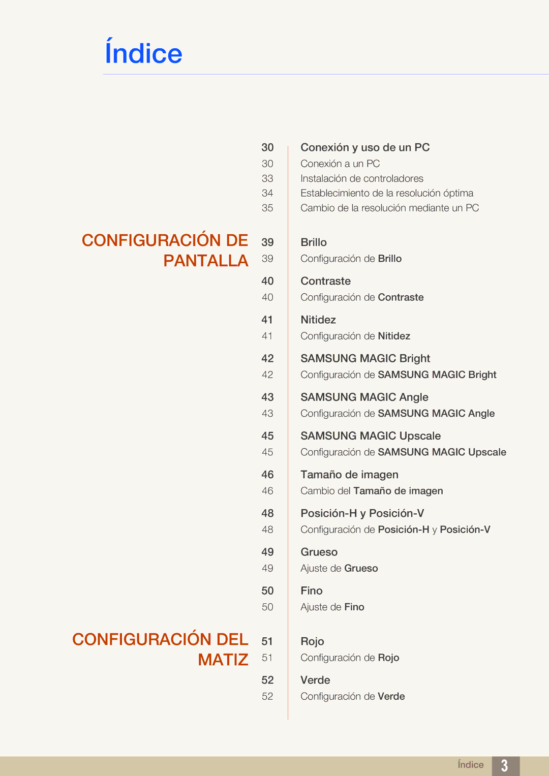 Samsung LS19C45KMR/EN, LS22C45KMSV/EN, LS19C45KMWV/EN, LS22C45KMS/EN manual Configuración DE Pantalla Configuración DEL Matiz 