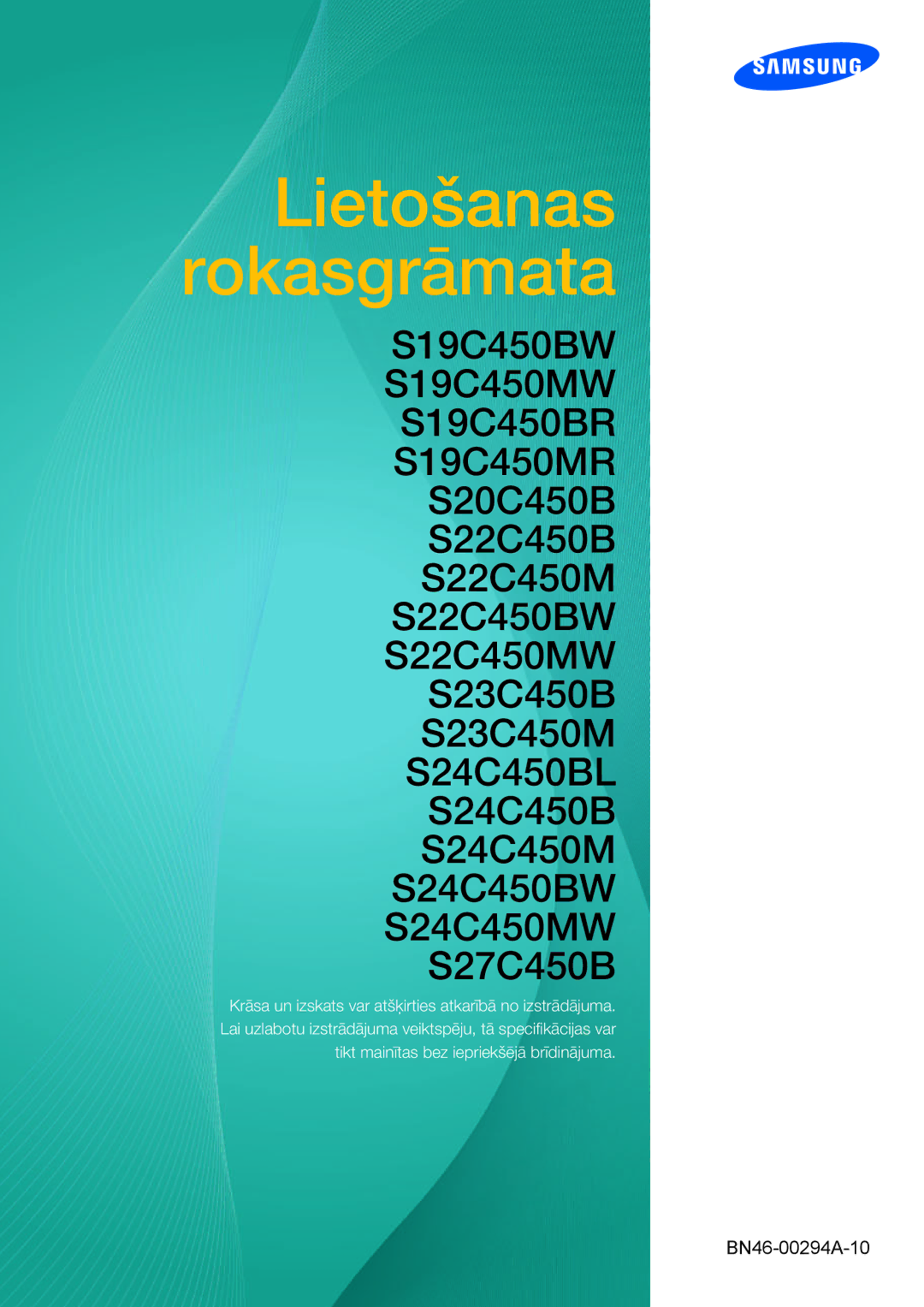 Samsung LS22C45KMSV/EN, LS19C45KMRV/EN, LS22C45KMS/EN, LS22C45KMWV/EN, LS19C45KMR/EN, LS24C45KMWV/EN manual Manuale dellutente 