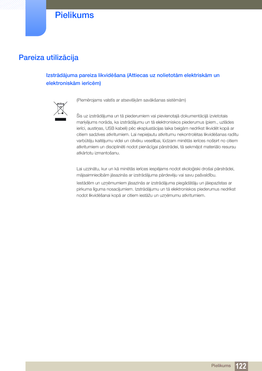 Samsung LS22C45KMW/EN, LS22C45KMSV/EN, LS22C45KMS/EN, LS23C45KMS/EN, LS22C45KBSV/EN, LS22C45KMWV/EN manual Pareiza utilizācija 