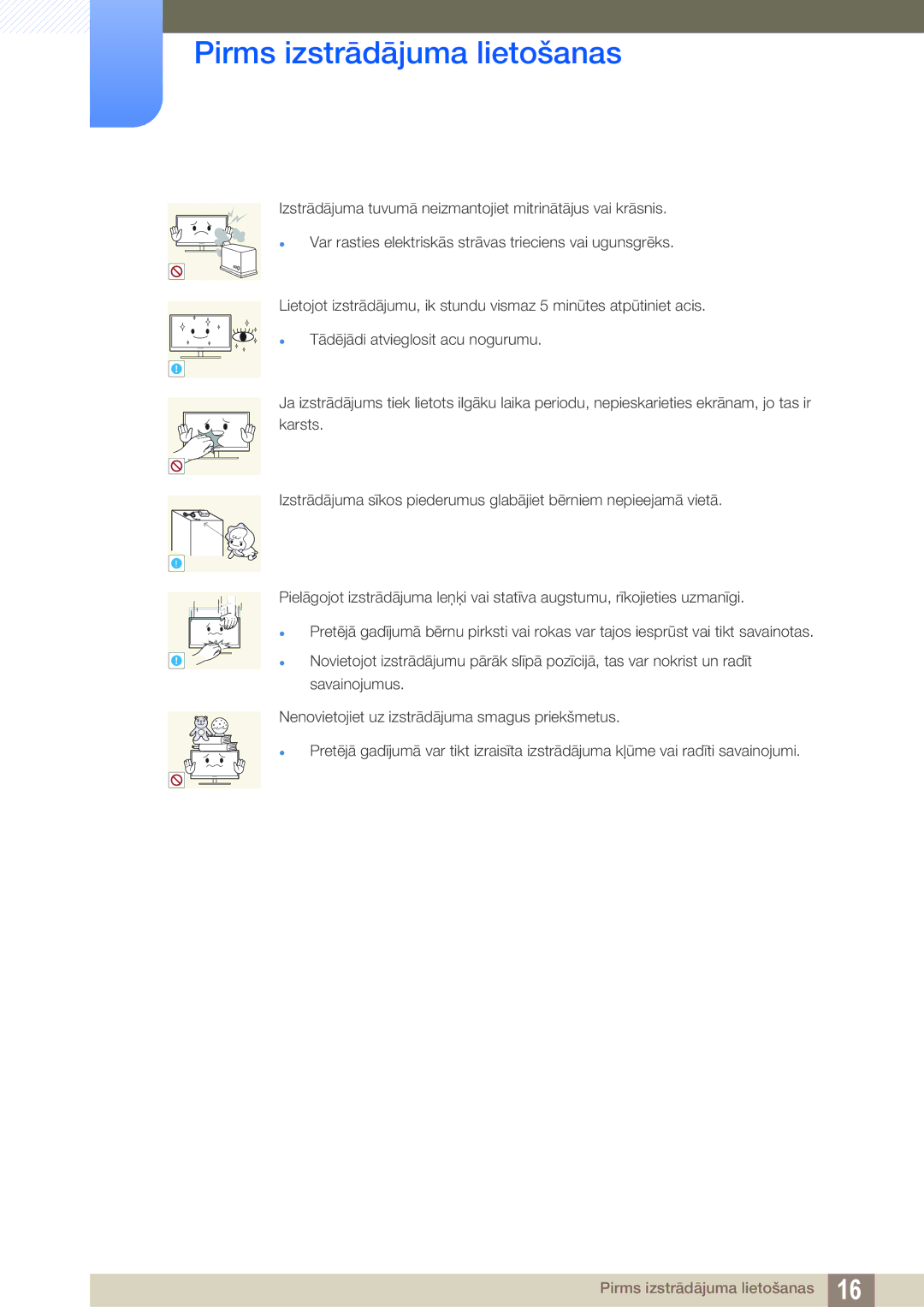 Samsung LS22C45KBWV/EN, LS22C45KMSV/EN, LS22C45KMS/EN, LS23C45KMS/EN, LS22C45KBSV/EN, LS22C45KMWV/EN manual Savainojumus 