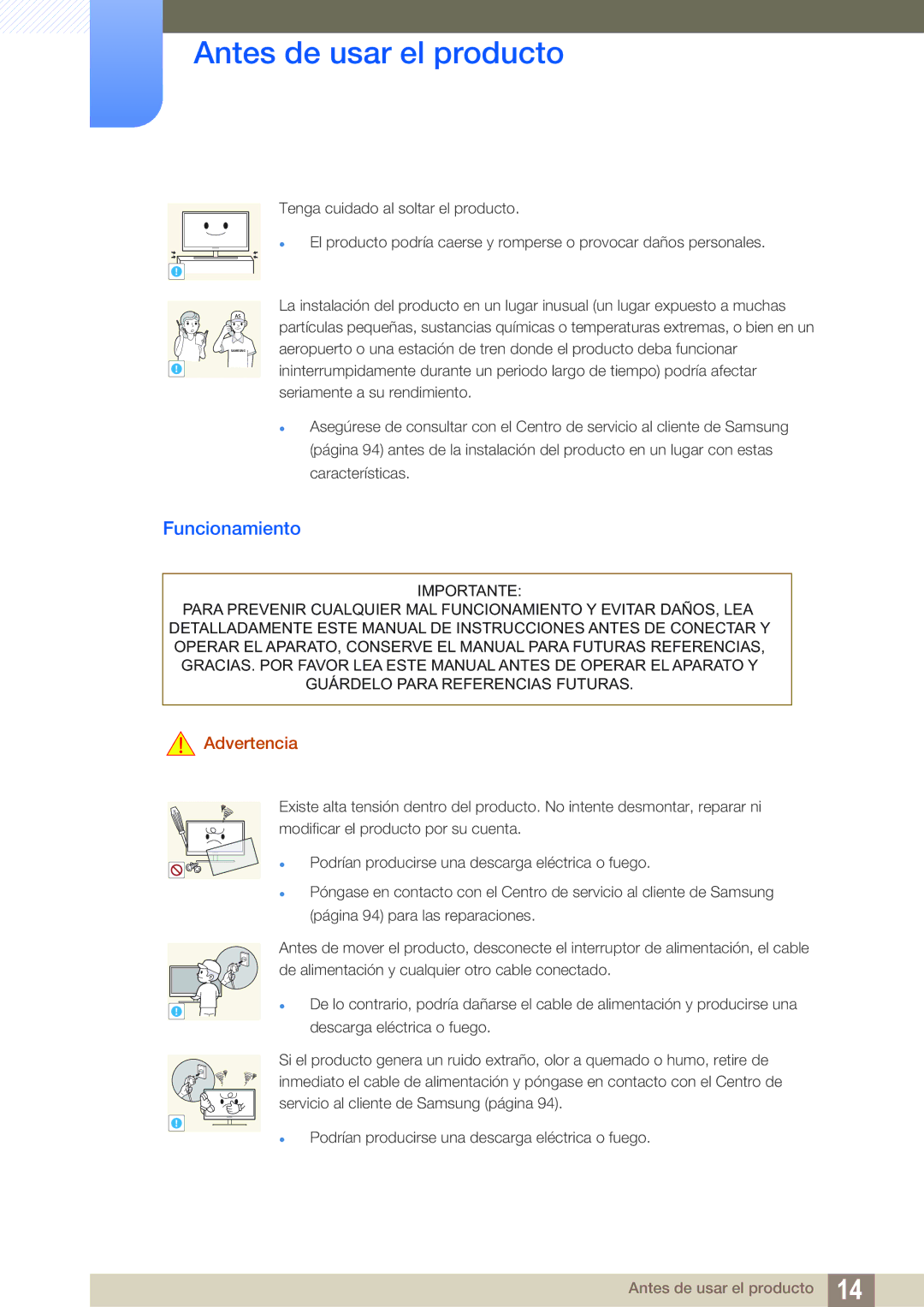 Samsung LS22C45UFS/EN, LS22C45UDW/EN manual Funcionamiento 