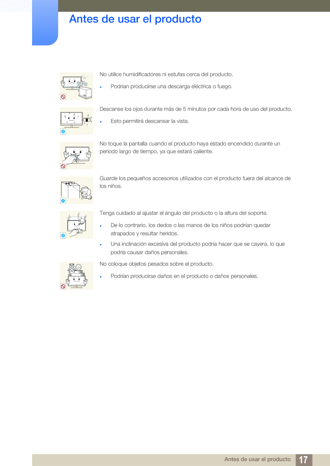 Samsung LS22C45UDW/EN, LS22C45UFS/EN manual Antes de usar el producto 