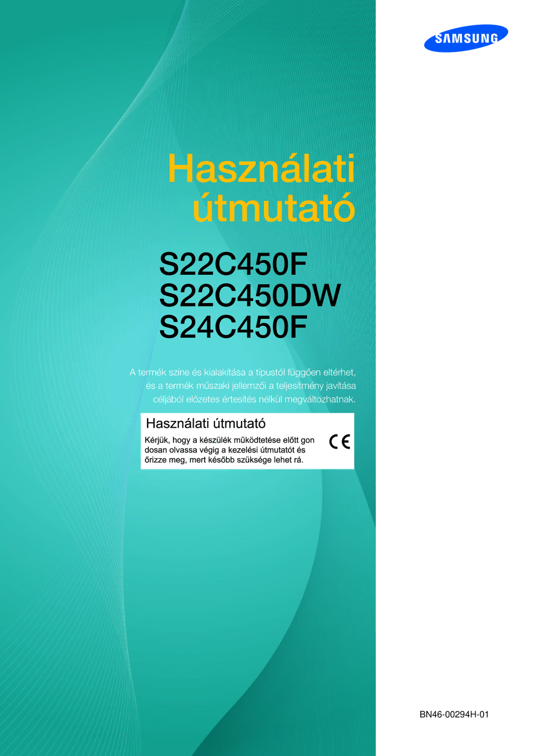 Samsung LS24C45UFS/EN, LS22C45UFS/EN, LS22C45UDW/EN manual Használati Útmutató 