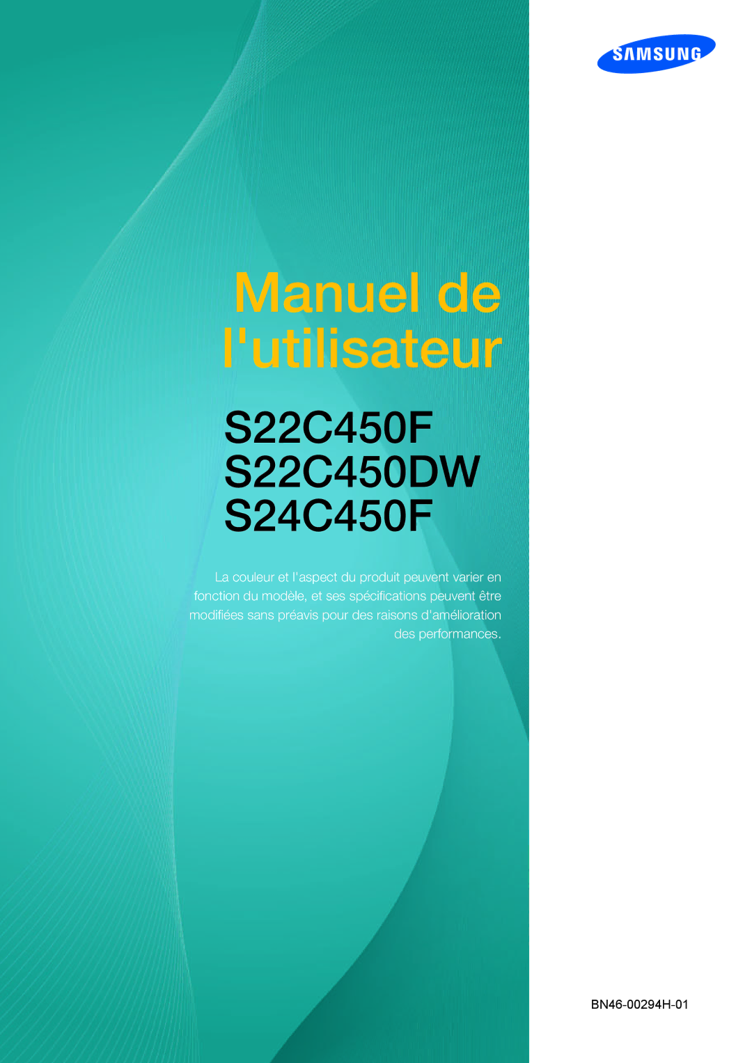 Samsung LS24C45UFS/EN, LS22C45UFS/EN manual Manuel de lutilisateur 