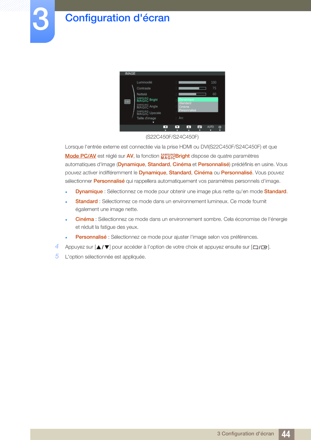 Samsung LS22C45UFS/EN, LS24C45UFS/EN manual Magic Upscale 