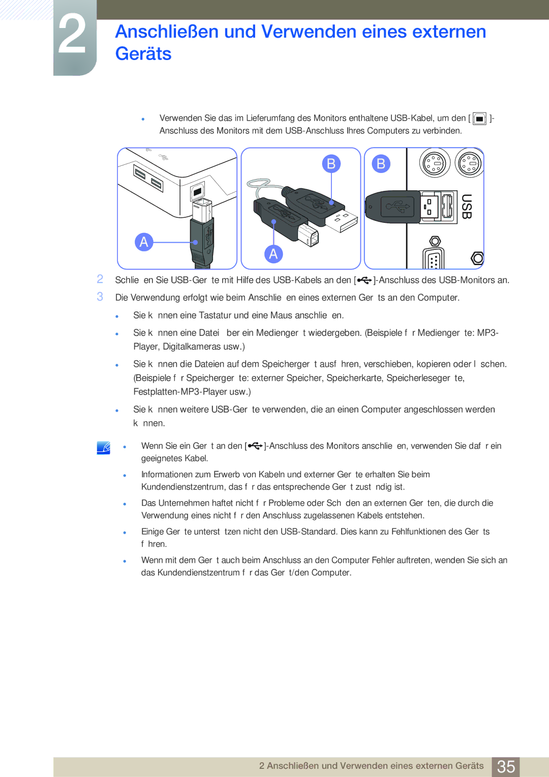 Samsung LS24C45UFS/EN, LS22C45UFS/EN manual Usb 