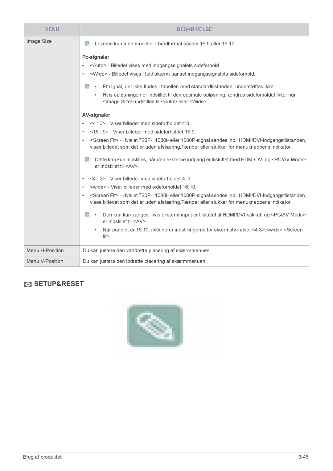 Samsung LS17CLASB/EN, LS22CBDMSV/EN, LS19CLASSUEN, LS22CBUMBV/EN, LS19CLNSB/EN, LS22CBUMBE/EN, LS19CLASBUEN manual Setup&Reset 