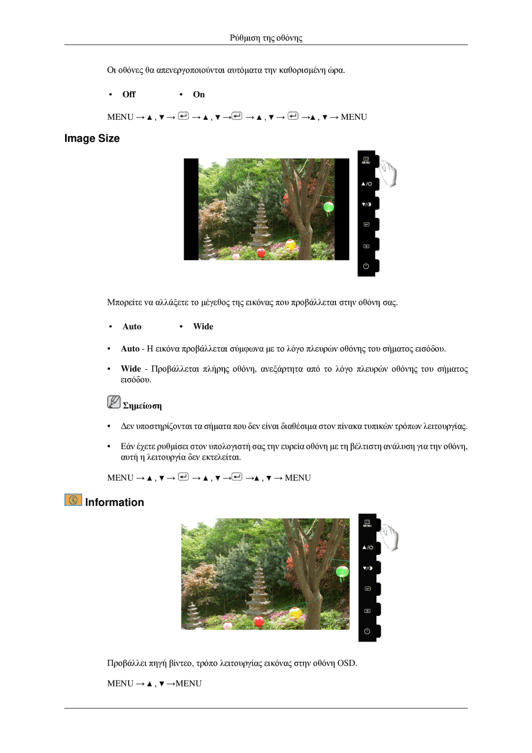 Samsung LS22CMEKFV/EN, LS22CMFKFV/EN manual Image Size, Information, Auto Wide 