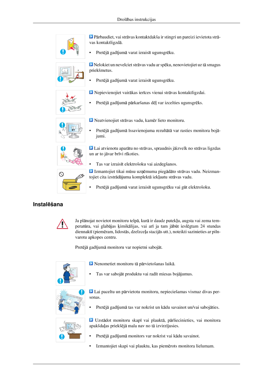 Samsung LS22CMFKFV/EN manual Instalēšana 