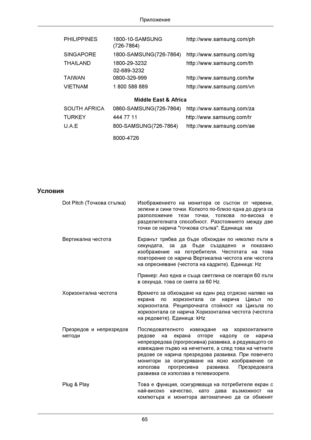 Samsung LS22CMKKFV/EN, LS22CMKKFVA/EN, LS22CMKKFU/EN manual Условия 