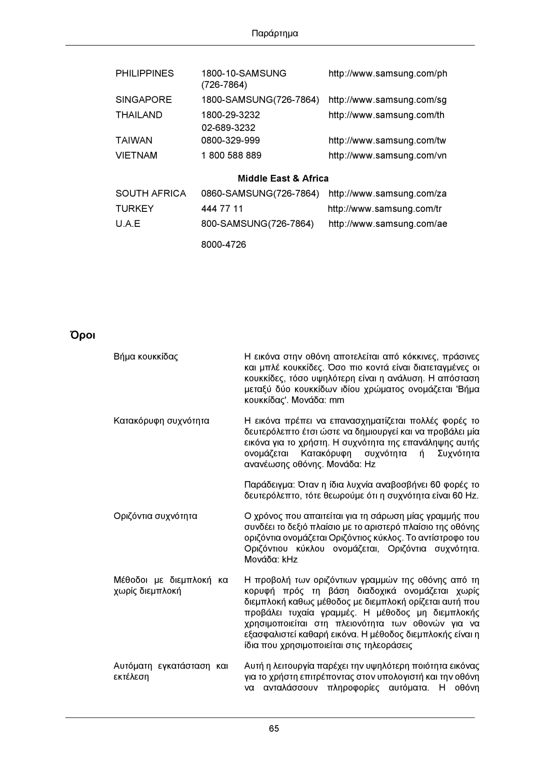 Samsung LS22CMKKFV/EN, LS22CMKKFVA/EN manual Όροι 