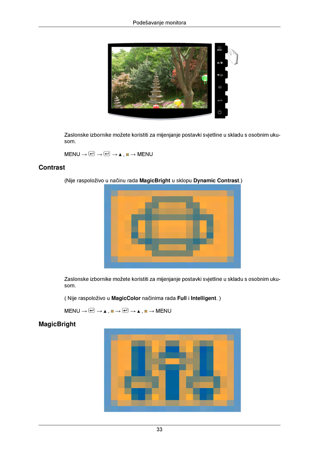 Samsung LS22CMKKFV/EN, LS22CMKKFVA/EN manual Contrast, MagicBright 