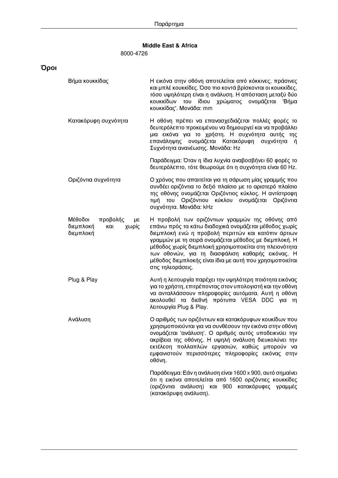 Samsung LS20CMYKF/EN, LS22CMYKFNA/EN, LS20CMYKFNA/EN manual Όροι 