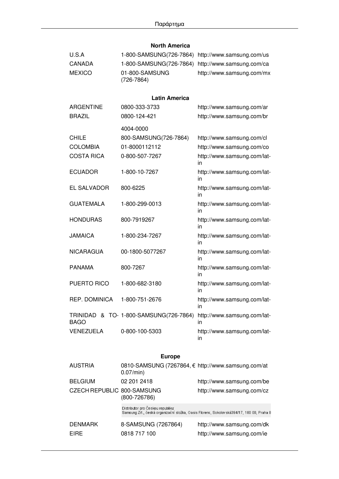 Samsung LS22CMYKFNA/EN, LS20CMYKF/EN, LS20CMYKFNA/EN manual North America 