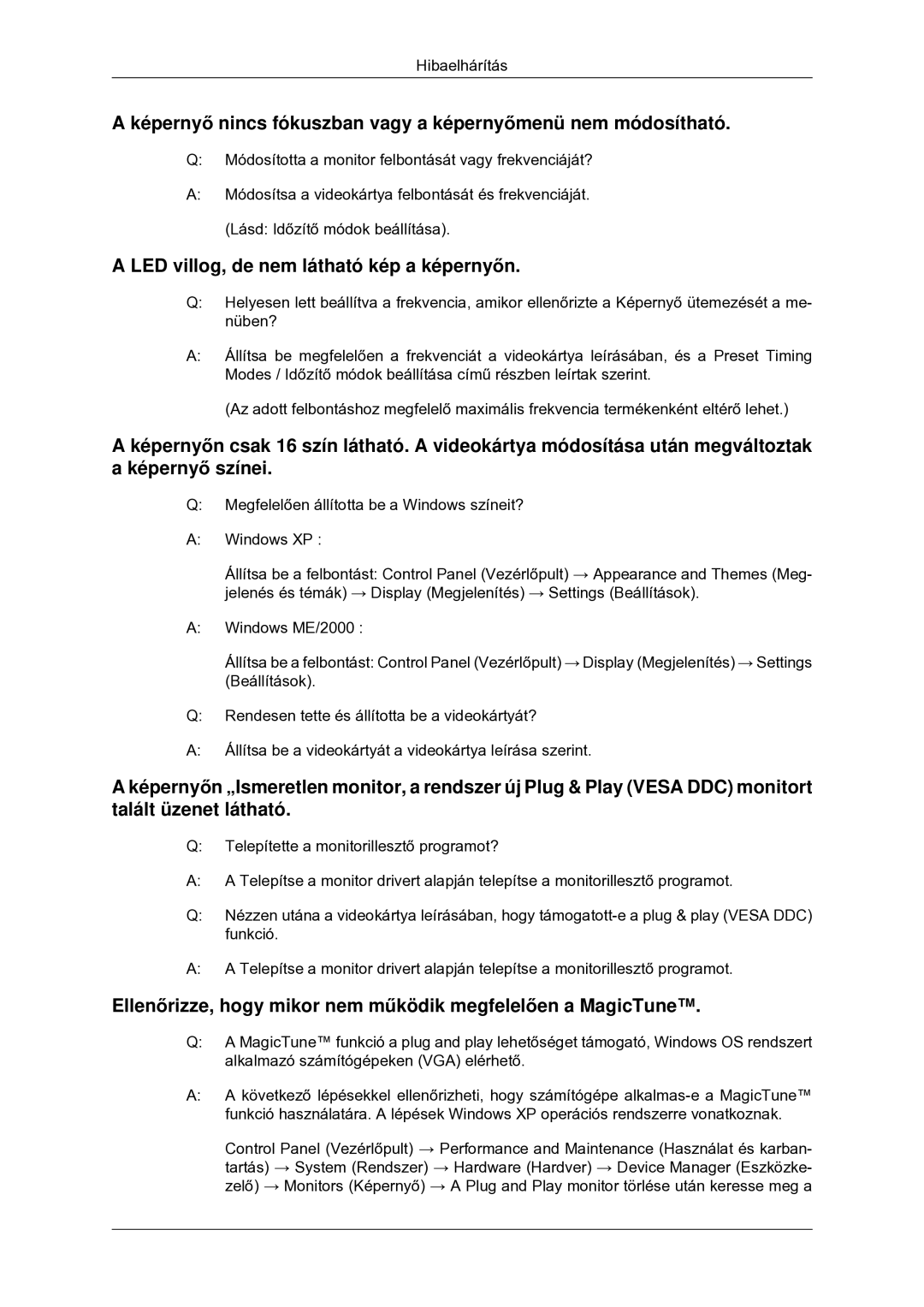 Samsung LS22CMYKFZA/EN, LS22CMYKFNA/EN, LS20CMYKF/EN, LS22CMYKF/EN, LS20CMYKFNA/EN LED villog, de nem látható kép a képernyőn 