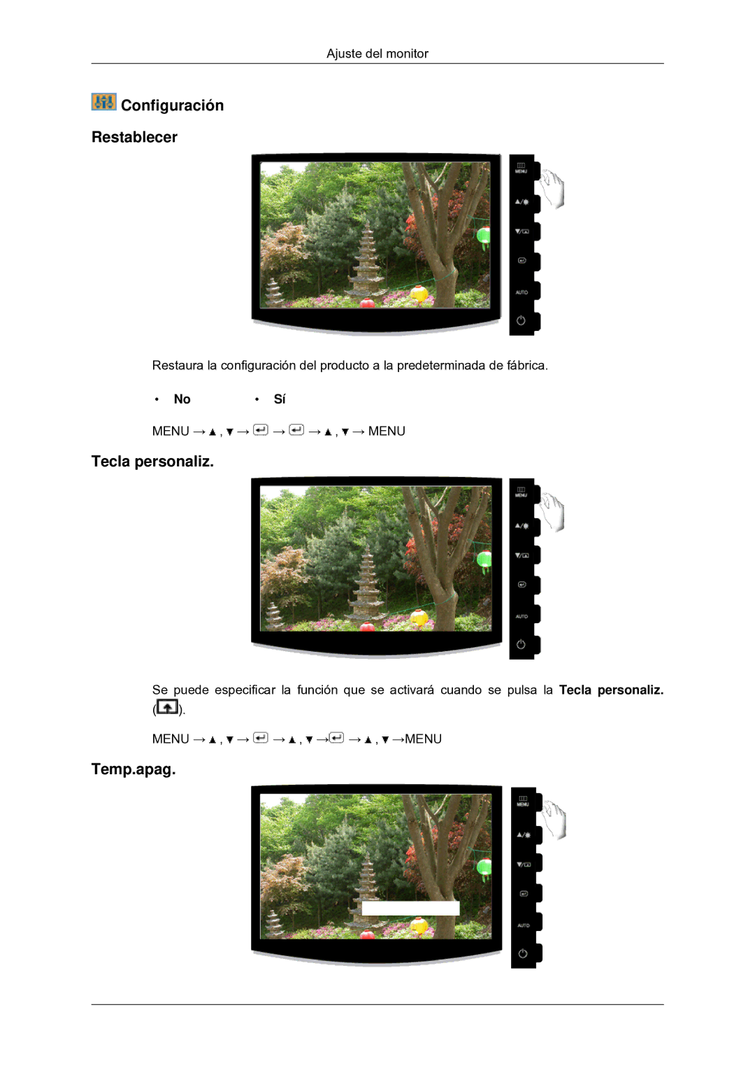 Samsung LS22CMYKF/EN, LS22CMYKFNA/EN, LS20CMYKF/EN, LS22CMYKFYA/EN manual Configuración Restablecer 