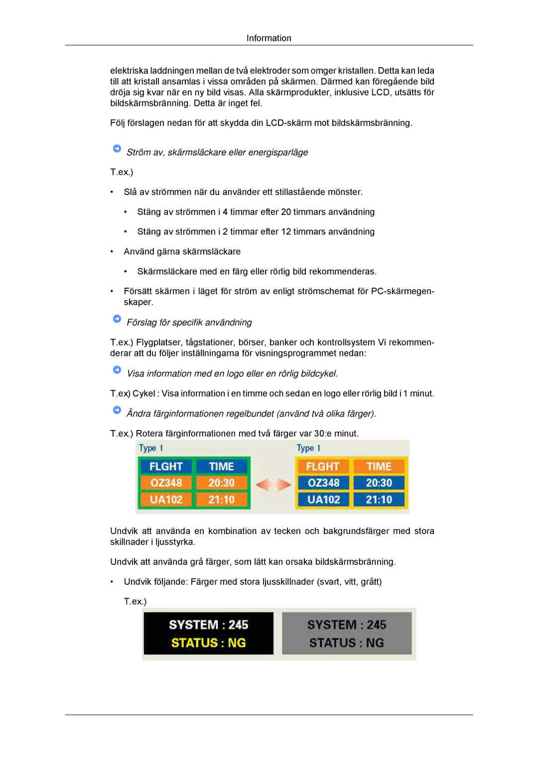 Samsung LS20CMYKF/EN, LS22CMYKFNA/EN, LS22CMYKF/EN manual Visa information med en logo eller en rörlig bildcykel 