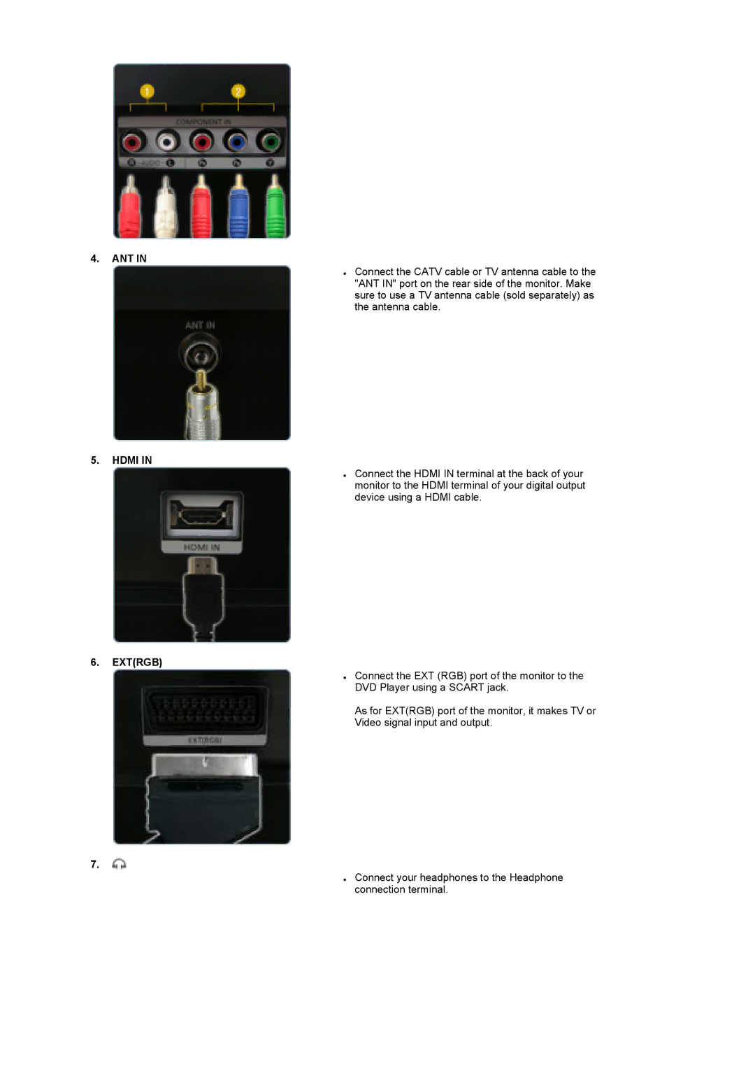 Samsung LS22CRASB6/EDC, LS22CRASB/EDC manual Ant, Hdmi, Extrgb 