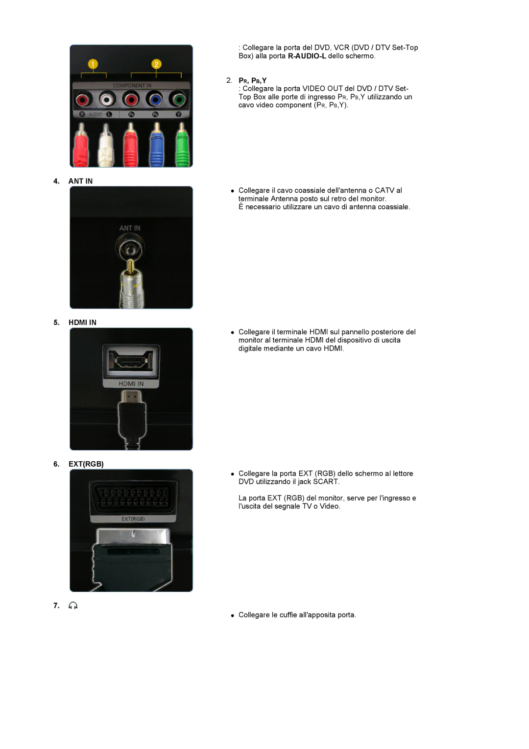 Samsung LS22CRASB/EDC, LS22CRASB6/EDC manual Pr, Pb,Y, Ant, Hdmi, Extrgb 