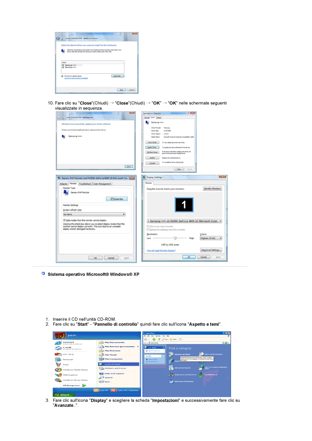 Samsung LS22CRASB6/EDC, LS22CRASB/EDC manual Sistema operativo Microsoft Windows XP 