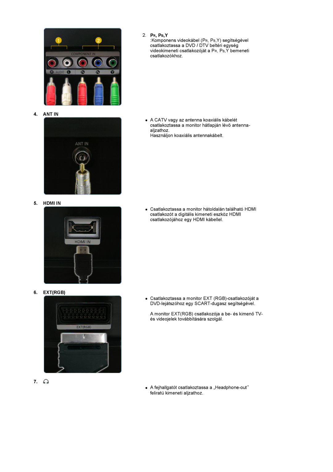 Samsung LS22CRASB6/EDC, LS22CRASB/EDC manual Pr, Pb,Y, Ant, Hdmi, Extrgb 