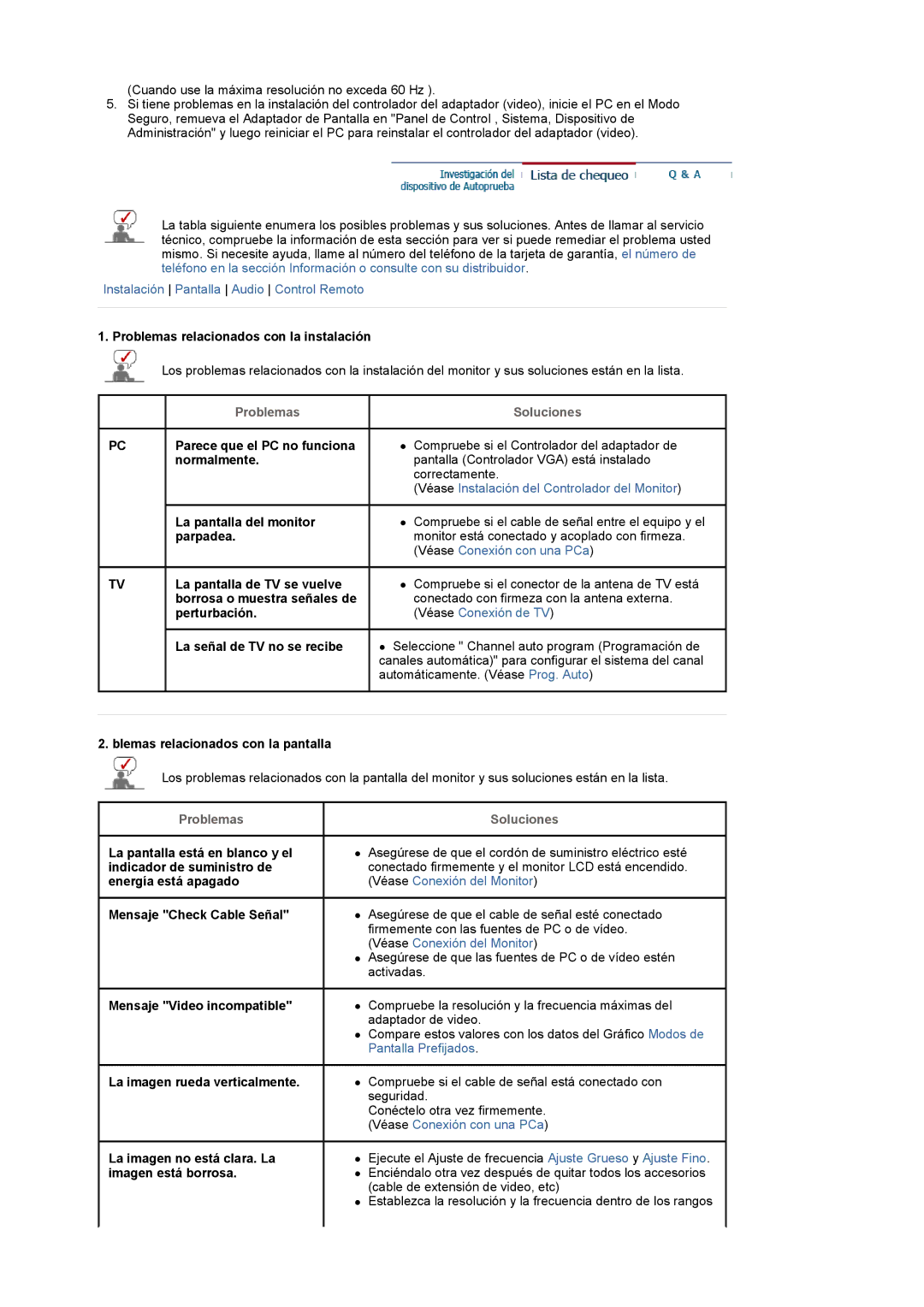 Samsung LS22CRASB/EDC manual Problemas, Soluciones 