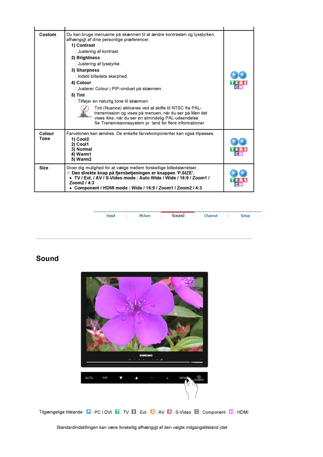 Samsung LS22CRASB/EDC manual Sound 